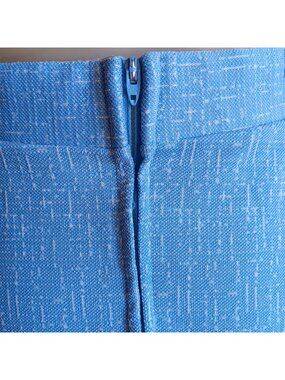 True Vintage 1970's SKirt MEDIUM 25W 25" sz 10 BLUE FLECK STRETCH KNIT MOD